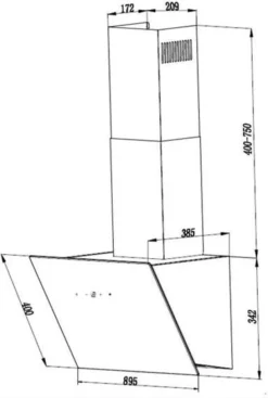 Dunstabzugshaube / Schräghaube Respekta CH 24090 SA 90cm Schwarz -Haushaltswaren Store c9fee768dd67bf8876fa33f525f84796