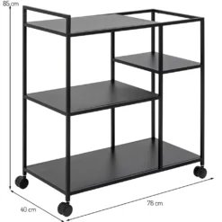 Smuk Rollwagen Davian Schwarz 15 Smuk Rollwagen Davian Schwarz -Haushaltswaren Store ca256055087d1e03788651fe547732ab