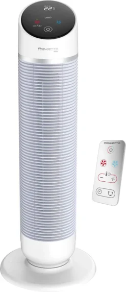 Rowenta HQ8120F0 Silent Comfort 3in1 Turmventilator Mit Smart-Technologie, Staubfilter, Ventilator & Heizung, 24h Startverzögerung, 10 Geschwindigkeitsstufen -Haushaltswaren Store caf64c1c0b9fbdb229c49b19440e4926