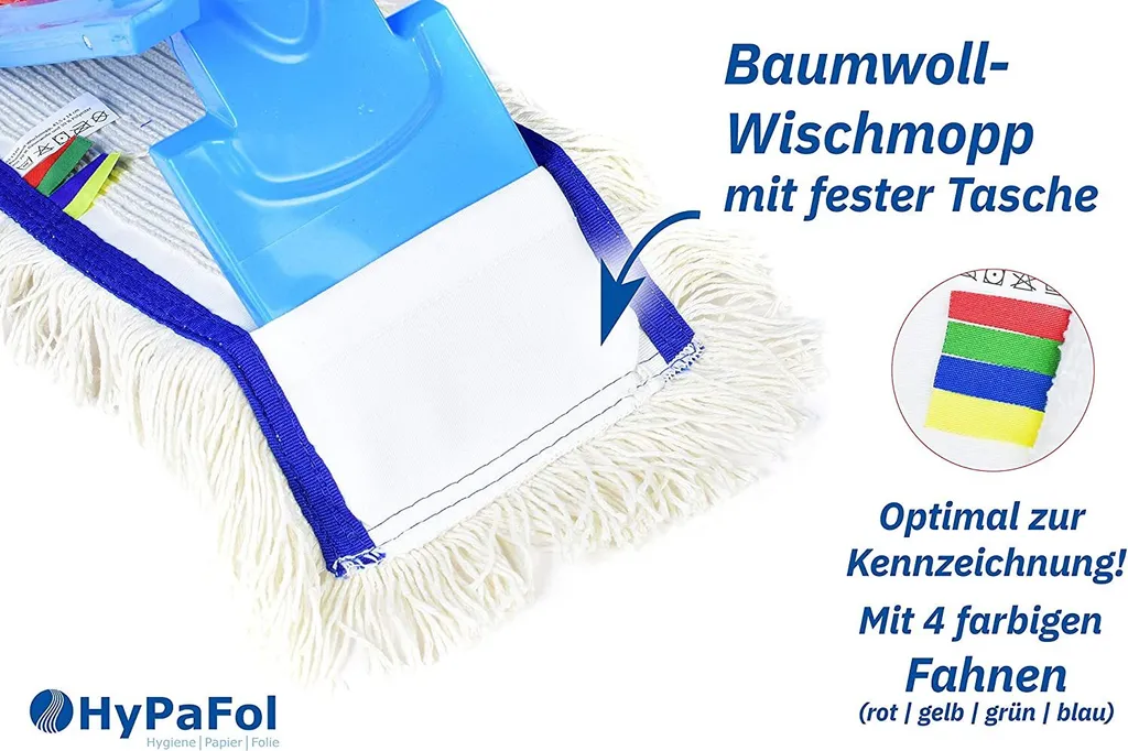 Hypafol Wischmopp-Baumwolle 40 Cm | 3 Wischmopp Bezüge 5 Hypafol Wischmopp-Baumwolle 40 Cm | 3 Wischmopp Bezüge – Bild 3