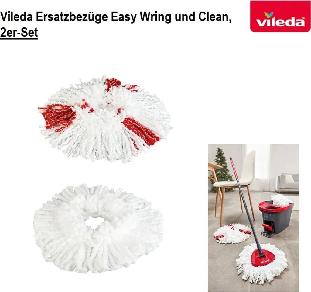 Vileda Ersatzbezüge Easy Wring Und Clean Ersatz Bezug Ersatzbezug 2er-Set 3 Vileda Ersatzbezüge Easy Wring Und Clean Ersatz Bezug Ersatzbezug 2er-Set