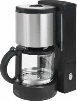 GUTFELS KA 8101 Swi Kaffeemaschine | Glaskanne | 4 Bis 10 Tassen Fassungsvermögen | 1080 W Leistung | Edelstahl | Schwarz
