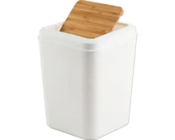 Schwingdeckeleimer 7 Liter Weiß/Bambus -Haushaltswaren Store cc9c27a8be3c0cc1f2cab8328405e99b