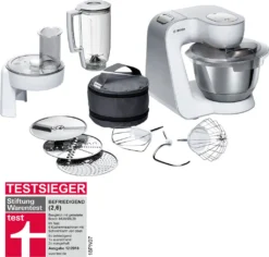 Bosch MUM58W20 CreationLine Küchenmaschine MUM58W20 Weiß/silber -Haushaltswaren Store ccc49b1571788d33b5003b888fd638d9