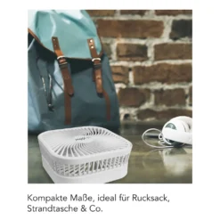 MAXXMEE Akku-Ventilator Klappbar - Für In- Und Outdoor - Weiß MAXXMEE Akku Ventilator Klappbar Outdoor Standventilator Windmaschine Luftkühler -Haushaltswaren Store cd2755ca9cbdfad6e061e846d6d612ce