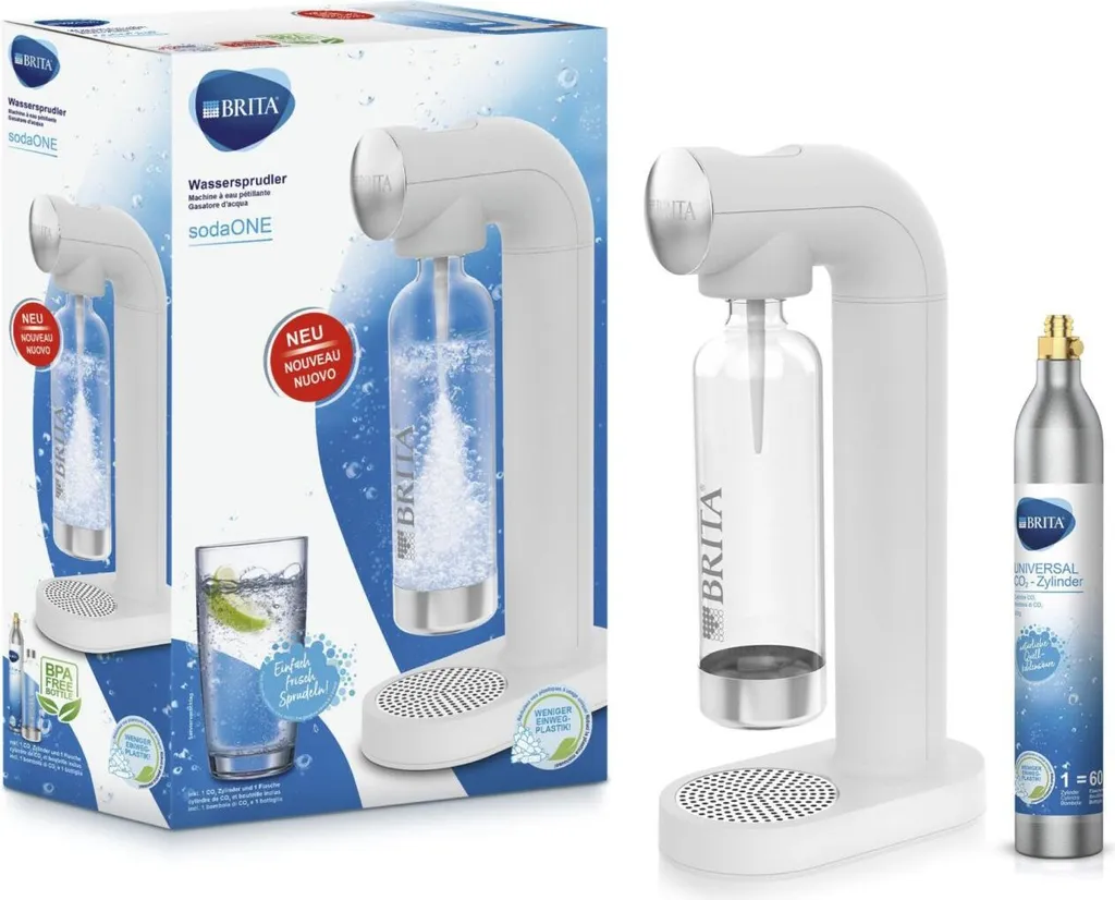 Brita SodaOne Weiß Wassersprudler Set 3 Brita SodaOne Weiß Wassersprudler Set