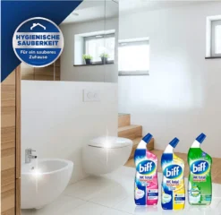 2 Flaschen A 750 Ml Biff WC Total Reiniger Gel Spritzige Zitrone -Haushaltswaren Store ce42e9942bcb9c8f560d609c48943f30