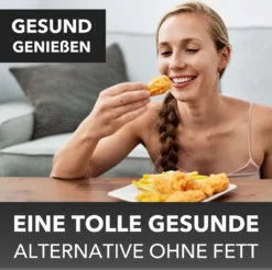 Clatronic® Heißluftfritteuse XXL - 5L Fritteuse Heißluft Für Fettfreies Frittieren, Edelstahl-Airfryer Mit Digitalem Touchscreen, 360° Air-Flow, Heißluft-Friteuse Mit 8 Programmen, 1450W - FR 3782 H -Haushaltswaren Store cea7cfcd4b81f6bede7aef0dcedb6b35