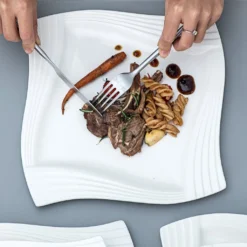 MALACASA, Serie Amparo, Cremeweiß Porzellan Tafelservice 12 Tlg. Set Speiseteller Und Suppenteller Geschirrset Für 6 Personen -Haushaltswaren Store ceae78433552fef6d7f4bfab00ad7d5c