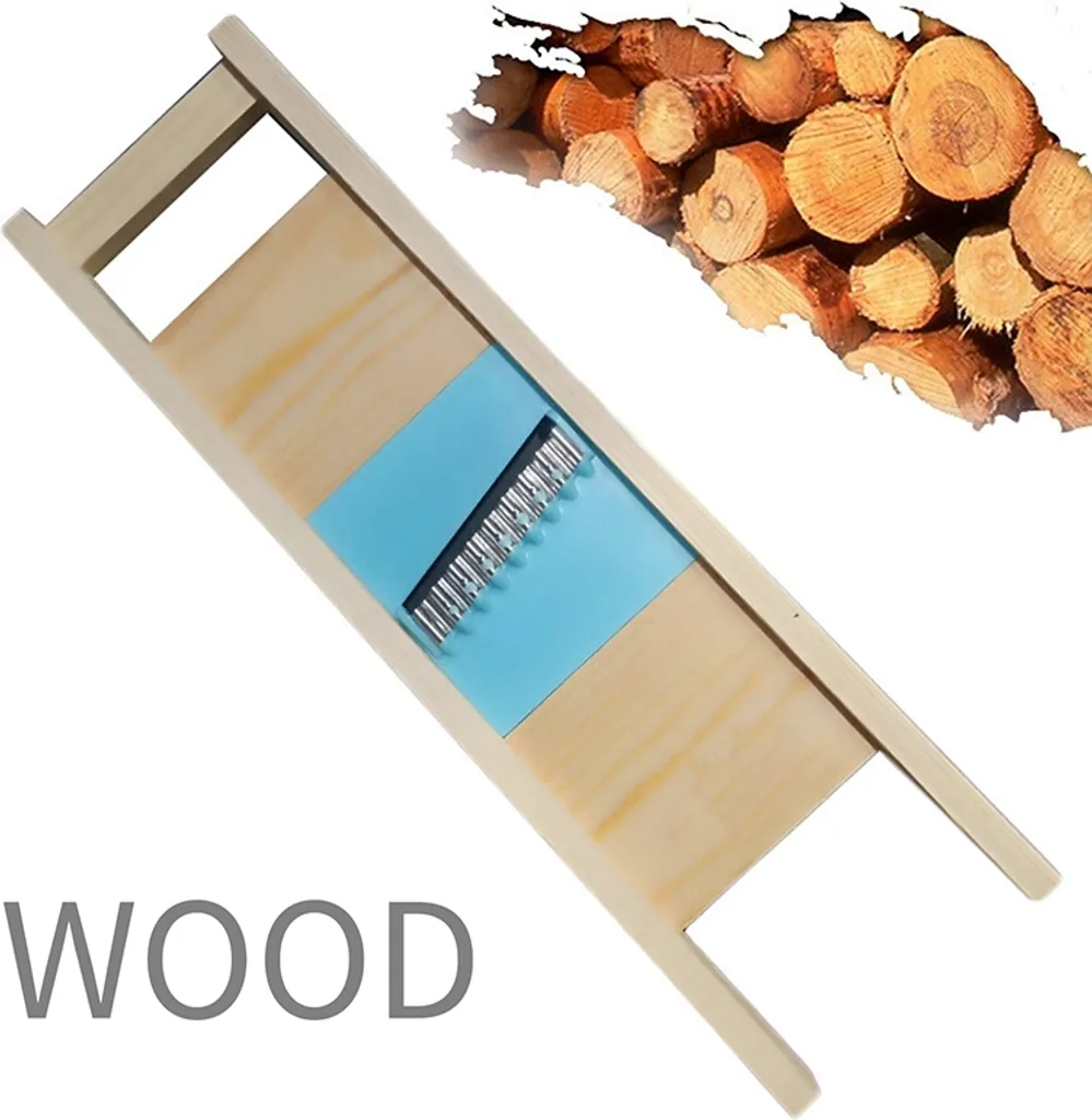 Kartoffel Gitter Gemüseschneider, Hölzern Gemüsereibe Gewelltes Netz Grater Reibe Gemüsehobel 5 Kartoffel Gitter Gemüseschneider, Hölzern Gemüsereibe Gewelltes Netz Grater Reibe Gemüsehobel – Bild 3