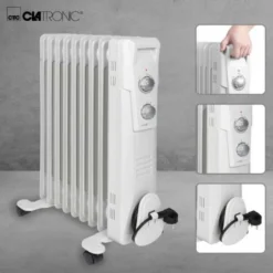 CLATRONIC Öl-Radiator RA 3736 9 Rippen Weiß -Haushaltswaren Store d02b2c4e7a56cd1b45abd6eec593320d