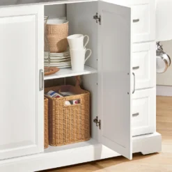 SoBuy FKW41-ST Luxus-Küchenwagen Mit Edelstahlplatte Küchenschrank Sideboard Mit Erweiterbarer Arbeitsfläche Servierwagen BHT Ca.:130x91x46(+25) Cm -Haushaltswaren Store d03628a44613c0faa4a308ea761229cc