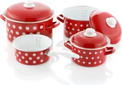 Kochtopf-Set Pünktchen 4-tlg. -Haushaltswaren Store d05e4b4f49de49a3bce61825dd61a500