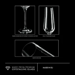 KROSNO Avant-Garde Sektgläser, 6er-Set, 180 Ml -Haushaltswaren Store d0c3cf033a67cd36119231d423918c10