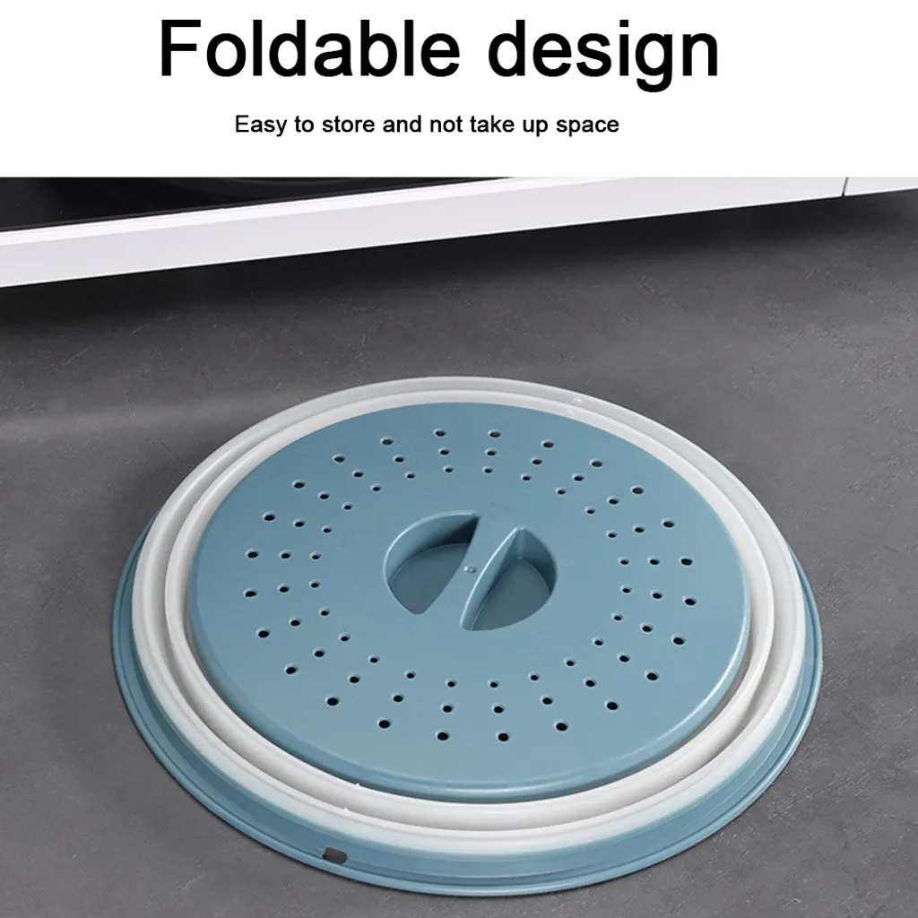 Faltbare Mikrowellen-Abdeckplatte Für Lebensmittel, Belüftet, Faltbar, Spritzwassergeschützt, Mikrowellen-Spritzschutz, BPA-freies Silikon & Kunststoff Und Spülmaschinenfest ,Ink-blue Colour 9 Faltbare Mikrowellen-Abdeckplatte Für Lebensmittel, Belüftet, Faltbar, Spritzwassergeschützt, Mikrowellen-Spritzschutz, BPA-freies Silikon & Kunststoff Und Spülmaschinenfest ,Ink-blue Colour – Bild 7