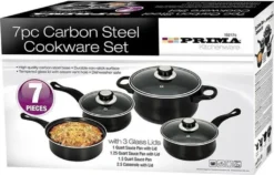 Prima Pfannenset 7-teilig – Kleine Pfannen – Schwarz – Antihaftbeschichtung – Kochset – Mit Deckel – Kochtöpfe – Soßenpfanne – Geschenk Für Mann Und Frau 8 Prima Pfannenset 7-teilig – Kleine Pfannen – Schwarz – Antihaftbeschichtung – Kochset – Mit Deckel – Kochtöpfe – Soßenpfanne – Geschenk Für Mann Und Frau -Haushaltswaren Store d1c95c684de60010614c44f3882fe8ee