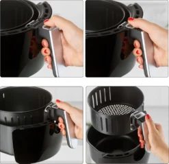 Monzana Heißluftfritteuse Digitales Touch-Display 3,6 L Ohne Öl Fett 6 Programme 1500 W Küche Fritteuse Heißluftofen Schwarz -Haushaltswaren Store d2172ea4640e7a5cf9939b62f141621e