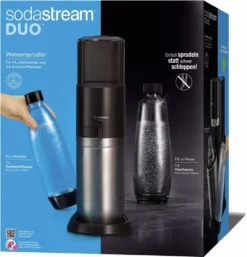 SodaStream DuoTitan Trinkwassersprudler, Inkl. 1x 1 Liter Glasflasche, 1x 1 Liter PET, 1 X Quick Connect Zylinder -Haushaltswaren Store d248531d1b53410f795e5f51bdcf32c6