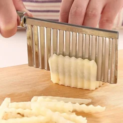 Potato Wavy Edged Knife Edelstahl Küchenhelfer Gemüse Obst Schneidwerkzeug Küchenzubehör Pommes Frites Maschine -Haushaltswaren Store d2aea9b9c74e3322b42a9fa5c734a204