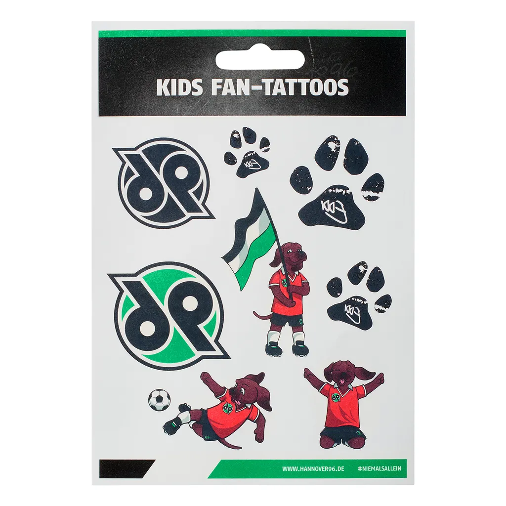 Hannover 96 Fan-Tattoos „Kids" 8 Motive 3 Hannover 96 Fan-Tattoos „Kids" 8 Motive