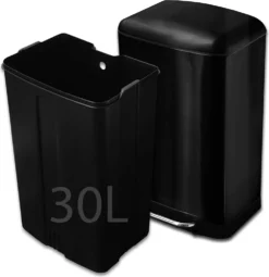 Mülleimer Cubo Edelstahl Farbe: Schwarz -Haushaltswaren Store d3b02ea9a574bfe5b501eedf302b482b