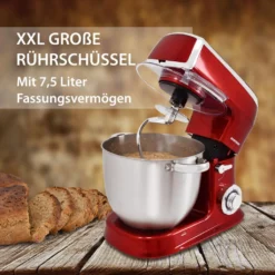 Syntrox Küchenmaschine Knetmaschine Mit Fleischwolf Und Mixer - Rot -Haushaltswaren Store d3b5dfff31362ded950abc8e913efcb0