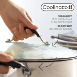 COOLINATO Schmorpfanne 28cm Aus Edelstahl – Beschichtet -Haushaltswaren Store d49e2a98265b0655ed3a38604a7a22b2
