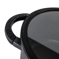 AXENTIA Aluguss Kochtopf Blackline Ø 28 Cm Mit ILAG-Antihaft-Beschichtung, Deckel Aus Glas Mit Silikon-Stoßrand Und Nudelsieb-Ersatz, Alle Herdarten -Haushaltswaren Store d57777714821d364f23513b96f2fde96