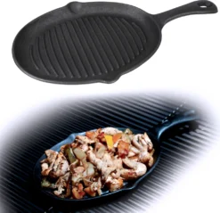 Jim Beam BBQ Servierpfanne Gusseisen - Grillpfanne Steakpfanne Emaille Mit Holzuntersetzer Servierbrett 4er Set -Haushaltswaren Store d5cd6bb701d7c4f2264d7c9e78f610c9
