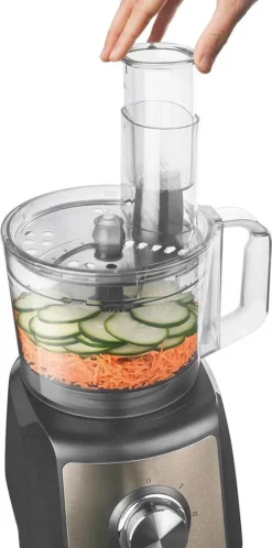 Black & Decker Black+Decker BXFPA1200E - Küchenmaschine 1.200W, Behälter 1,5l, 2 Geschwindigkeiten/Turbo-Funktion, +8 Zubehörteile, Anti-Fingerprint-Edelstahloberflächen, Klingen Und Scheiben Aus Edelstahl -Haushaltswaren Store d6377ce5a01884145a013f2c1425dad3