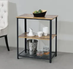 Servierwagen Barwagen Mit Ablage Beistellwagen Allzweckwagen Rollwagen Schwarz/holzfarben [en.casa] -Haushaltswaren Store d738fc2a5da7b4683bcced66371a9f9b