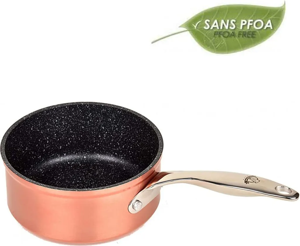 Excellence Cuivre Ø20 Cm By Kitchen Pro - Stielkasserolle 20cm Ohne Deckel, Kochtopf Klein 2,5 Liter, Aus Kupfer Und Rostfreiem Edelstahl, Induktion 5 Excellence Cuivre Ø20 Cm By Kitchen Pro - Stielkasserolle 20cm Ohne Deckel, Kochtopf Klein 2,5 Liter, Aus Kupfer Und Rostfreiem Edelstahl, Induktion – Bild 3