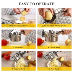 3 In 1 Edelstahl Kartoffelpresse Spätzlepresse Spaghettieispresse Mit 3 Locheinsätzen Kartoffel Ricer Masher Obstpresse Professionelle 10 3 In 1 Edelstahl Kartoffelpresse Spätzlepresse Spaghettieispresse Mit 3 Locheinsätzen Kartoffel Ricer Masher Obstpresse Professionelle -Haushaltswaren Store d768d9ad1e2dc4f9f97caa3c55cb8648