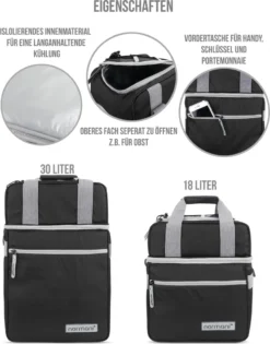 Normani Isolierte Kühltasche Mit 2 Fächern 30 L -Haushaltswaren Store d7e0780c7412a7f510221a1d22eb1e30