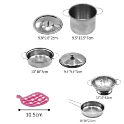 12tlg. Kochset Pfannenset Topfset Kochgeschirr-Set Kochtopf | Pretend Play | Play Food | 3+ | Geschenk Für Jungen Oder Mädchen -Haushaltswaren Store d7fa4776c442b805b4f12862b5e32c41