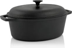 BBQ-Toro Gusseisen Bräter, 6,4 Liter - 33 X 26 Cm, Bereits Eingebrannt