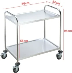 BPT Servierwagen Edelstahl Küchenwagen Auf Rollen Mit Runder Griff,rollwagen Für Restaurants Mit 4-Bremsräder 11 BPT Servierwagen Edelstahl Küchenwagen Auf Rollen Mit Runder Griff,rollwagen Für Restaurants Mit 4-Bremsräder -Haushaltswaren Store d90403b6001206fd20850326bd19f097