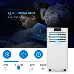 EINFEBEN Mobile Klimagerät Klimaanlage 9000BTU 4 In 1 Mit Abluftschlauch, Luftentfeuchter Ventilationsfunktion 24h-Timer Klimaanlagen -Haushaltswaren Store d9208d62ac8b3aeef08395fc0591c2ff