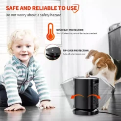 Technoheat Keramikheizlüfter Keramikheizlüfter Praktisch Tragbar 70°Oszillation, Leicht Tragbar Mit Touchpad -Haushaltswaren Store d929f52de98453d60747b16ae61dad48