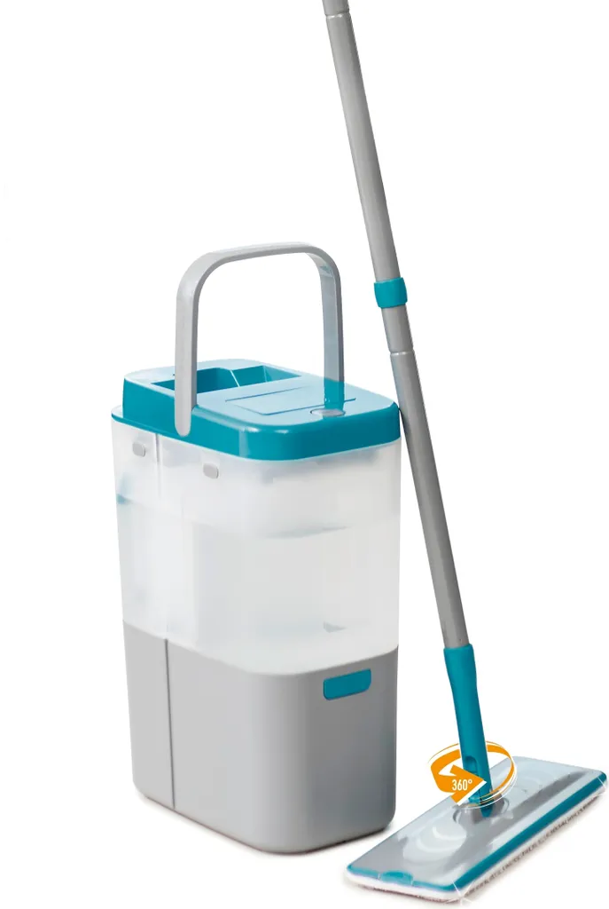 LIVINGTON Everclean Mop Mit Frischwasserpumpe | Bodenwischer Set Mit 2 Mikrofaserpads Und Eimer | Geeignet Für Alle Arten Von Böden Und Oberflächen | Das Original Aus Dem TV 3 LIVINGTON Everclean Mop Mit Frischwasserpumpe | Bodenwischer Set Mit 2 Mikrofaserpads Und Eimer | Geeignet Für Alle Arten Von Böden Und Oberflächen | Das Original Aus Dem TV