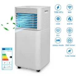 EINFEBEN Mobile Klimagerät Klimaanlagen 7000 BTU Klimaanlage Eco R290, 5in1 WiFi Mobil Und Leise Mit Abluftschlauch & Fernbedienung, Kuehler & Entfeuchter Für Raeume Bis 65 M³, Mobile Kuehlung Für Wohnung Und Büro 14 EINFEBEN Mobile Klimagerät Klimaanlagen 7000 BTU Klimaanlage Eco R290, 5in1 WiFi Mobil Und Leise Mit Abluftschlauch & Fernbedienung, Kuehler & Entfeuchter Für Raeume Bis 65 M³, Mobile Kuehlung Für Wohnung Und Büro -Haushaltswaren Store d95125054e4b2c3f40bb93a5f7f68216