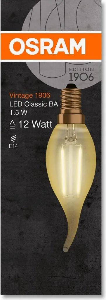 Osram LED Leuchtmittel Vintage 1906 Cla BA E14 1,5W Warmweiß, Amber 10 Osram LED Leuchtmittel Vintage 1906 Cla BA E14 1,5W Warmweiß, Amber – Bild 8