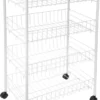ONVAYA® Beistellwagen Susi Mit 4 Körben | Weiß | 39x26x76 Cm | Rollwagen | Küchenwagen | Wagen | Metall | Regal | Bad | Servierwagen | Haushaltswagen | Allzweckwagen | Küchentrolley -Haushaltswaren Store d977f295b947593a7d56bbaccdd3118c