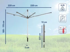 Leifheit Wäschespinne Linomatic 600 Plus (anthrazit) 17 Leifheit Wäschespinne Linomatic 600 Plus (anthrazit) -Haushaltswaren Store d9b6d7807109d6723e5287418095bac4