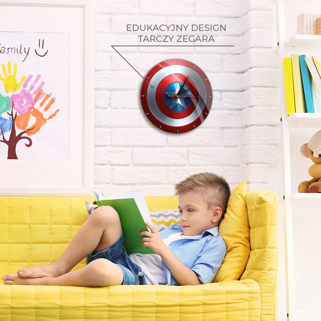 Wanduhr Glänzend - Captain America Marvel Red 8 Wanduhr Glänzend - Captain America Marvel Red – Bild 6