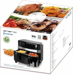 Emerio AF-126672 XXL Doppel Heißluft-Fritteuse Air-Fryer 2 X 4,5 Liter 12 Programme -Haushaltswaren Store dbd61eb8cd8524499f81b962b00d51d0