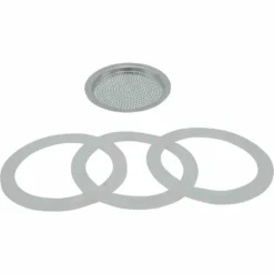 Krüger 504-S Espresso Ersatzfilter-Set Für Espressokocher Für 3 Tassen, Silber/weiß, 4-teilig (1 Set) -Haushaltswaren Store dc2a945bd4b2d88c6b2ee2318fbd5bb6