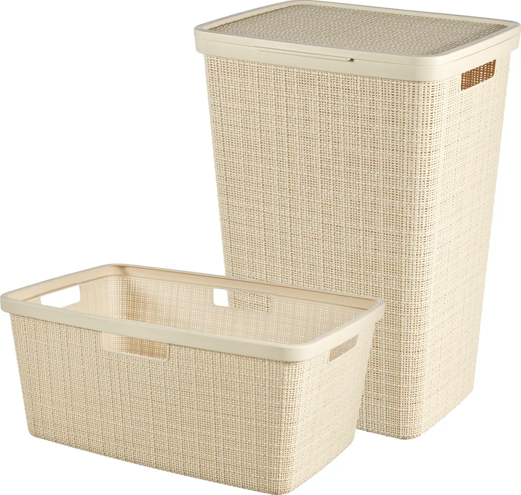 Curver Wäschekorb Jute 46 L, Beige, 70 % Recycelt 5 Curver Wäschekorb Jute 46 L, Beige, 70 % Recycelt – Bild 3