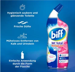 2 Flaschen A 750 Ml Biff WC Total Reiniger Gel Spritzige Zitrone -Haushaltswaren Store dcb0edf3c2e83644044e7d874ba198ce