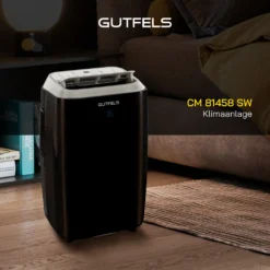 GUTFELS Klimagerät CM 81458 Sw | Mobiles Klimagerät | 4-in-1 Luftkühlung, Trocknung, Ventilation Und Heizen | 14.000 BTU / 4,1 KW Kühlleistung | Schwarz -Haushaltswaren Store dd28c7e03a7133b096d0424fe940f736